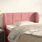 vidaXL Sänggavel med kanter rosa 83x23x78/88 cm sammet 3117179