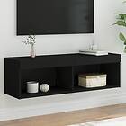 vidaXL TV Stand med LED-belysning svart 100x30x30 cm 837157