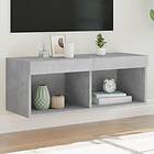 vidaXL TV Stand med LED-belysning betonggrå 80x30x30 cm 837147