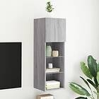 vidaXL TV Stand med LED-belysning grå sonoma 30.5x30x90 cm 837011