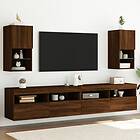 vidaXL TV Stand med LED-belysning 2 st brun ek 30.5x30x60 cm 837000