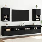 vidaXL TV Stand med LED-belysning 2 st svart 30.5x30x60 cm 836990