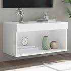 vidaXL TV Stand med LED-belysning vit 60x30x30 cm 837127