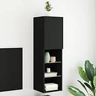vidaXL Tv-skåp med LED-belysning svart 30,5x30x102 cm 837017