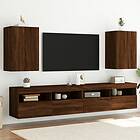 vidaXL Väggmonterad tv-bänk 2 st brun ek 40,5x30x60 cm konstruerat trä 836923