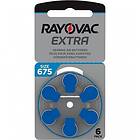 Rayovac Hörapparatsbatteri EXTRA, 675 blå (Prenumeration: Ingen prenumeration)