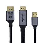 NÖRDIC 18Gbps Active HDMI - Displayport 3m