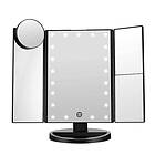 Uniq LED Trifold Hollywood Makeup Spegel Svart