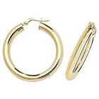 James Moore TH ER1004-25 9k Yellow Gold Hoop Earrings 25 mm Jewellery