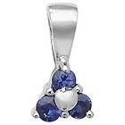 James Moore TH PD230WS 9k White Gold 3 Stone Sapphire Jewellery