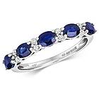 James Moore TH RD440WS 9k White Gold Claw Set Sapphire Jewellery