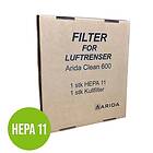 Arida Luftfilterpaket (HEPA 11) till luftrenaren Clean 600