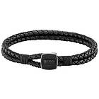 Boss 1580047M Seal Black Leather Bracelet 180mm Jewellery