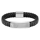 Boss 1580178M Lander Men's Black Leather Bracelet Jewellery