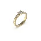 Guess JUBR03175JWYG54 Gold Plated Clear Heart Solitaire Ring Jewellery