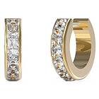 Guess UBE03134JWYGT/U Gold Plated 11mm Square Crystal Huggie Jewellery