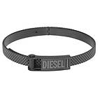 Diesel DX1358060 FONT STEEL Men's Black-Plated Steel Bangle Jewellery