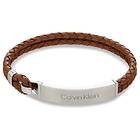 Calvin Klein 35000405 Men's Iconic Bracelet Brown Leather Jewellery