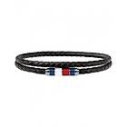 Tommy Hilfiger 2790056 Men's Black Leather Double Wrap Jewellery