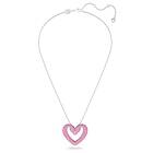 Swarovski 5631931 Una Swan Neck Heart Pendant Pink Crystal Jewellery