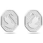 Swarovski 5621097 Signum Swan White Crystal Stud Earrings Jewellery