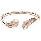 Swarovski 5663477 Nice Feather Bangle Rose Gold-Tone Plated Jewellery