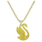 Swarovski 5647553 Iconic Swan Pendant, Medium, Yellow, Gold- Jewellery