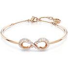 Swarovski 5679443 Hyperbola bangle, Infinity, White, Rose Jewellery