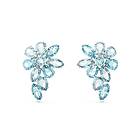 Swarovski 5666016 Gema Drop Earrings Rhodium Plated Blue and Jewellery