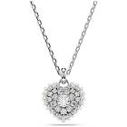 Swarovski 5684386 Hyperbola pendant, Heart, White, Rhodium Jewellery