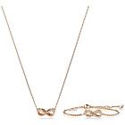 Swarovski 5682483 Hyperbola set, Infinity, White, Rose gold- Jewellery