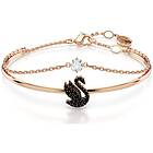 Swarovski 5678048 Iconic Swan bangle, Swan, Black Jewellery