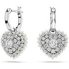 Swarovski 5684384 Hyperbola drop earrings, Heart, White, Jewellery