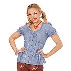 Blus Blue/Vit Rutig Dam X-Large