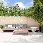 vidaXL Loungegrupp för trädgården 4 delar massiv douglasgran 3186632