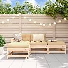 vidaXL Loungegrupp för trädgården 4 delar massiv furu 3186487