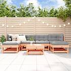vidaXL Loungegrupp för trädgården 7 delar massiv douglasgran 3186373