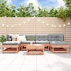 vidaXL Loungegrupp för trädgården 7 delar massiv douglasgran 3186345