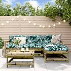 vidaXL Loungegrupp med dynor 5 delar impregnerad furu 3186185
