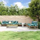 vidaXL Loungegrupp med dynor 6 delar impregnerad furu 3186619