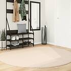 vidaXL Mjuk matta med kort lugg tvättbar beige Ø 200 cm 375031