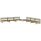 vidaXL Loungegrupp med dynor 6 delar impregnerad furu 3186612