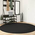 vidaXL Mjuk Teppe med kort lugg tvättbar svart Ø 200 cm 375126
