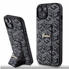 Guess Iphone 15 Grip Ställfodral Pu Script Logo