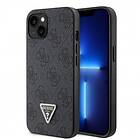 Guess PU 4G Strass Triangle Metal Logo Case for iPhone 15