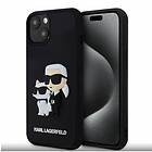 Karl Lagerfeld 3D Gummi och Choupette Fodral till iPhone 15