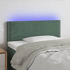 vidaXL Sänggavel LED grön 100x5x78/88 cm sammet 3121517