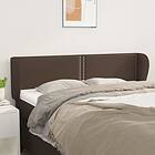 vidaXL Sengegavl med kanter brun 147x23x78/88 cm konstläder 3117097