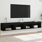 vidaXL Support TV med LED-belysning 2 st svart 100x30x30 cm 837158