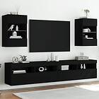 vidaXL Väggmonterad Support TV LED 2 st svart 40x30x60,5 cm 837081